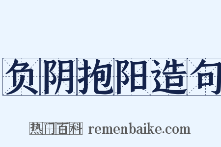 负阴抱阳造句是什么意思的图片